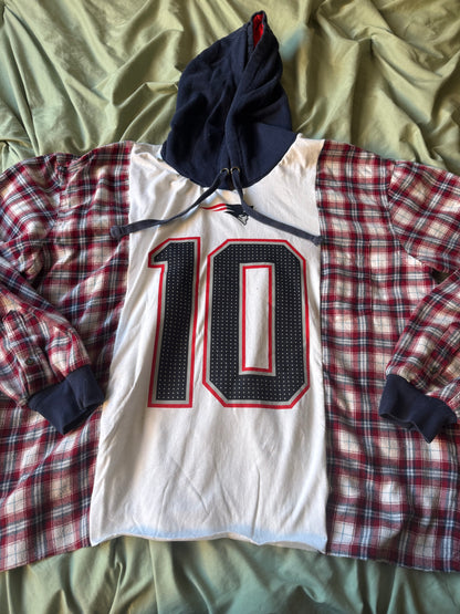 Patriots Hooded Oversized Long Sleeve T-Shirt