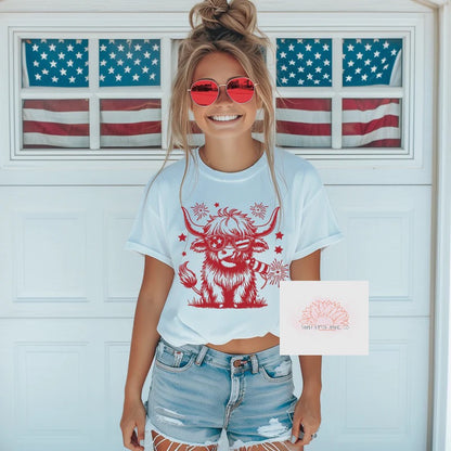 Patriotic Highland-Crewneck Unisex Adult T-Shirt