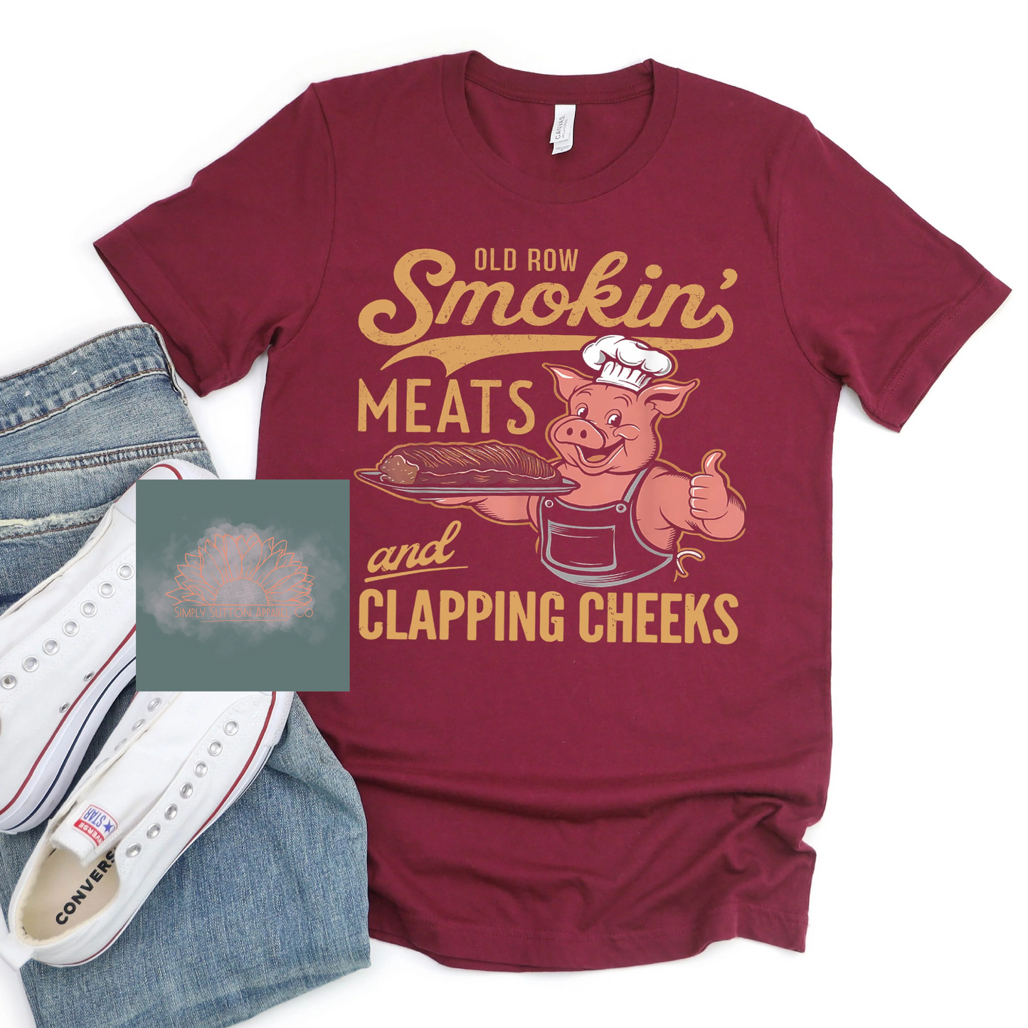 Smokin Meats & Clappin Cheeks -  Adult Unisex Crewneck T-Shirt
