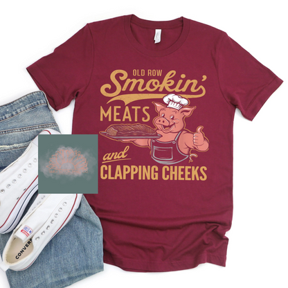 Smokin Meats & Clappin Cheeks -  Adult Unisex Crewneck T-Shirt