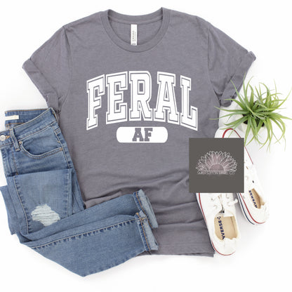 Feral AF -  Adult Unisex Crewneck T-Shirt