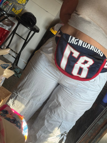 Upcycled NFL Jersey Belt Bag | Handmade Fanny Pack Crossbody | Sustainable Football Fan Gift | Stadium Game Day Bag