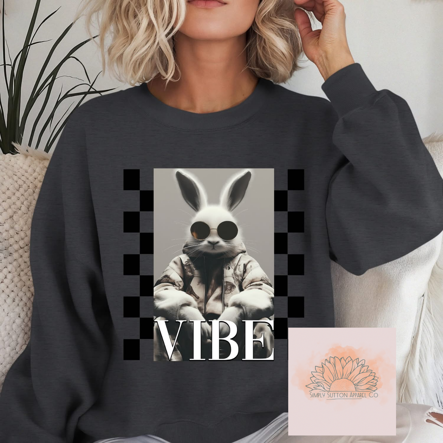Bunny Vibe - Adult Crewneck Unisex Sweatshirt