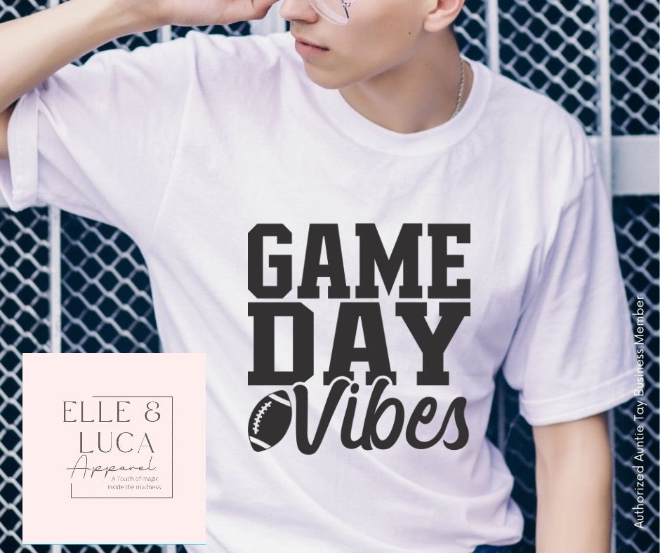Football Game Day Vibes Unisex Crewneck Adult T-shirt